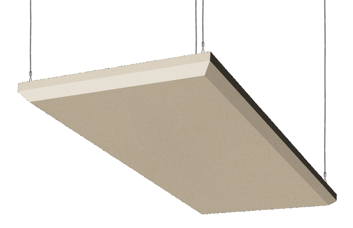 Auralex B224OBS-C 2' X 4' Beveled Edge ProPanel Ceiling Panel In Obsidian Fabric