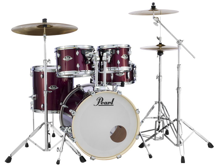 Pearl Drums EXX705-91 EXX Export Series 5-Piece Drum Kit With Hardware In Red Wine Finish