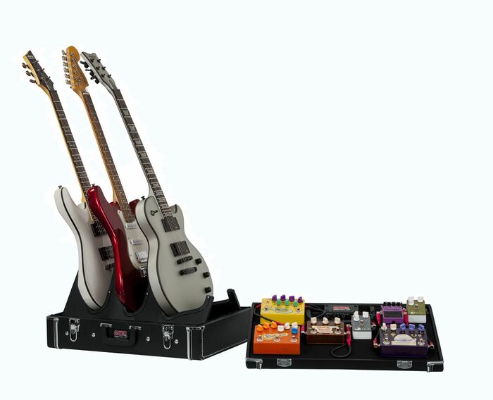 Gator Cases Gig Box Jr All-In-One Pedal Board/Guitar Stand Case with Power Supply GW-GIGBOXJRPWR
