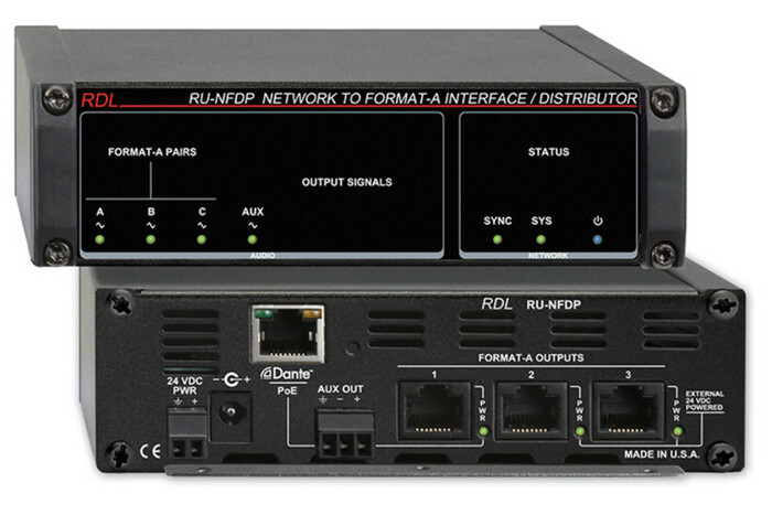 Radio Design Labs RU-NFDP Network to Format-A Interface/Distributor, With PoE RU-NFDP