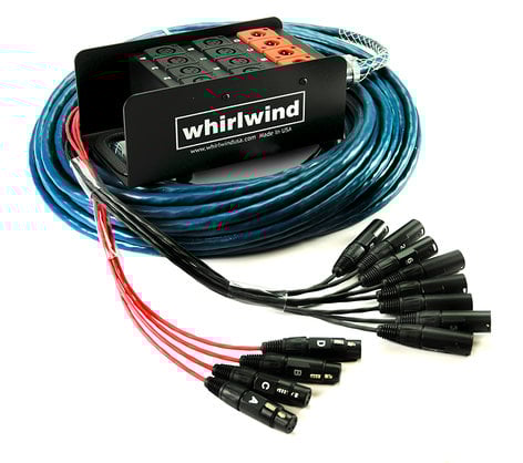 Whirlwind MS-4-4-SB-050 Medusa Series 50 ft Snake with 4 XLRM Fanouts and 4 TRS Returns MS-4-4-SB-050
