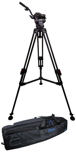 Cartoni KF08-1AM FOCUS 8 Head, 1-Stage Aluminum Tripod Kit with ML Spreader, 0-18 lbs Capacity KF08-1AM
