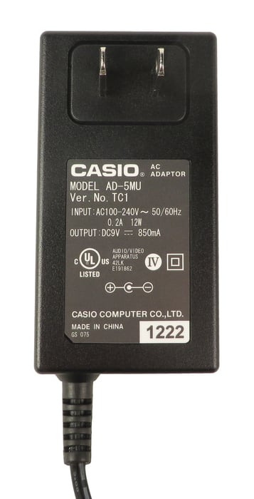 Casio 10311503 AC Adaptor For CTK720 And WK210
