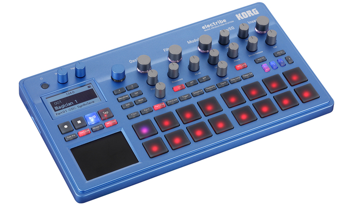 Korg Electribe - Metallic Blue 16-Part Drum Machine With Analog Modeling, Velocity-Sensitive Pads And Effects