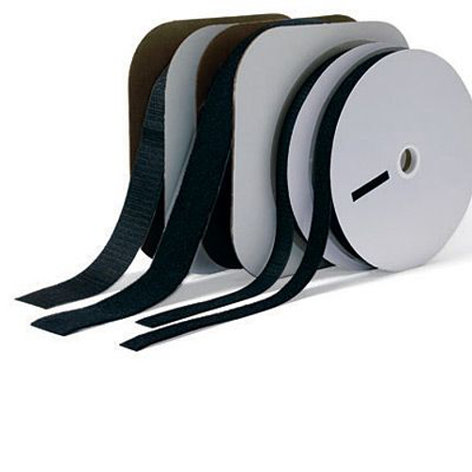 Rose Brand Hook and Loop Velcro 25yd Roll Of 3/4" Female Loop Tape, Pressure Sensitive, Black