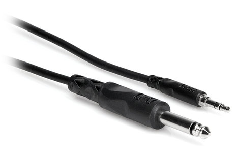 Hosa CMP-105 Mono Audio Interconnect Cable Balanced 1/8" Male to Unbalanced 1/4" Male, 5 Feet CMP105