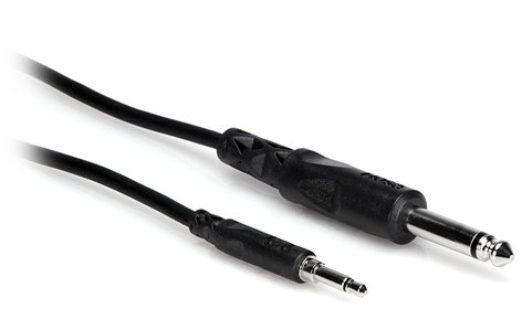 Hosa CMP-310 Mono Audio Interconnect Cable Unbalanced 1/8" to Unbalanced 1/4", 10 Feet CMP310