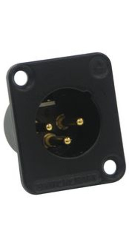 Switchcraft DE3MB 3-pin XLRM DE Series Panel Mount