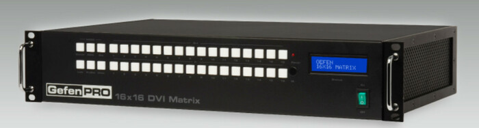 Gefen Inc GEF-DVI-16416-PB 16x16 DVI Matrix with Front Panel Push Button Control GEF-DVI-16416-PB