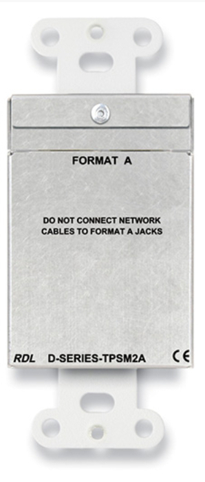 RDL D-TPSM2A Active 2-Pair Sender Dual Microphone Preamplifier, Format-A, White