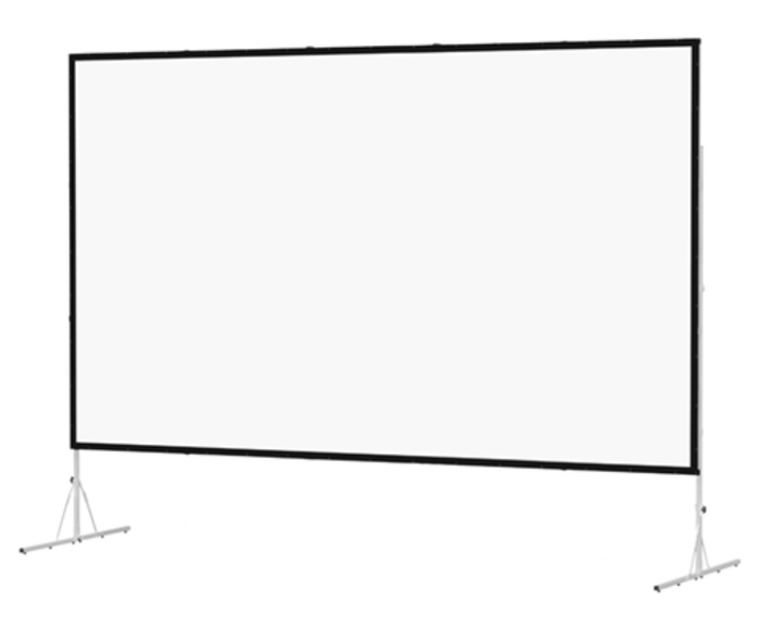 Da-Lite 38307KHD 92" X 144" Fast-Fold Deluxe Da-Mat Projection Screen, Heavy Duty Legs, Black