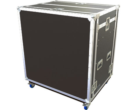 Grundorf T2-COMBO-D16 Double RU16 T2 Series Mixer/Rack Combo Case With Casters
