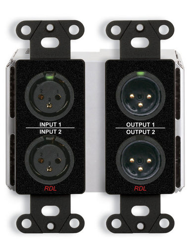 Radio Design Labs DDB-BN22 Wall-Mounted Bi-Directional Mic/Line Dante Interface 2 x 2 DDB-BN22