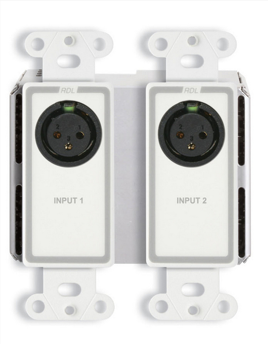 Radio Design Labs DD-BN2M Wall-Mounted Bi-Directional Mic/Line Dante Interface 2 x 2 DD-BN2M