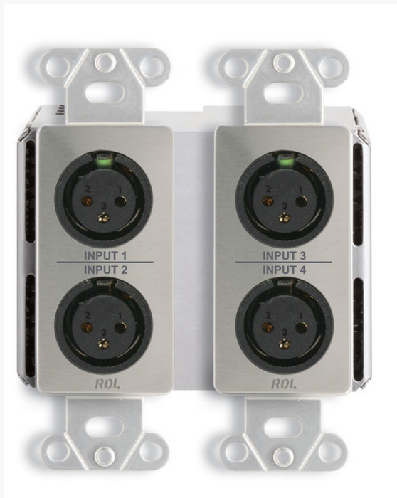 Radio Design Labs DDS-BN40 Wall-Mounted Bi-Directional Mic/Line Dante Interface 4 x 2 DDS-BN40