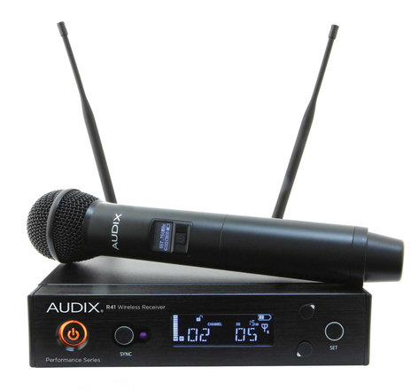 Audix AP41 OM2 R41 Diversity Receiver with H60/OM2 Handheld Transmitter AP41-OM2