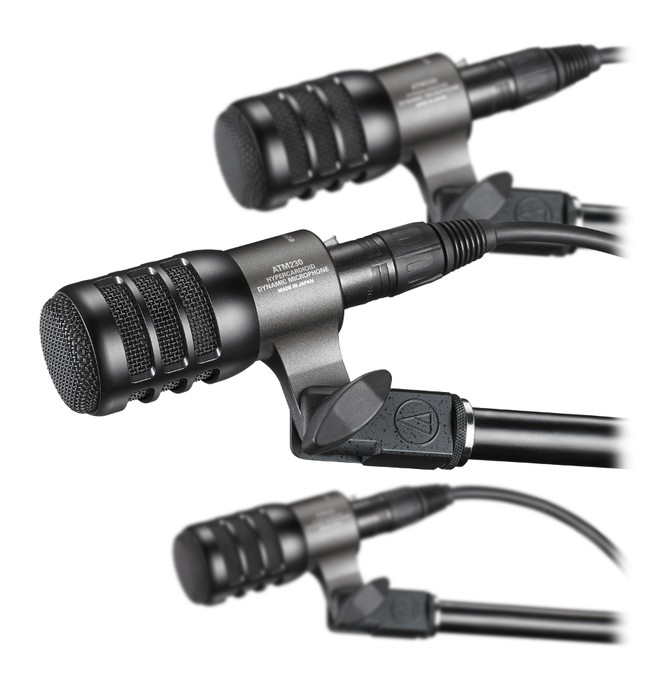Audio-Technica ATM230PK Hypercardioid Dynamic Instrument Microphone, 3-pack ATM230PK