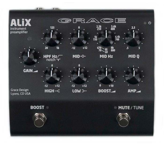 Grace Design ALiX Acoustic Instrument Preamp, DI / EQ / Boost Pedal ALIX