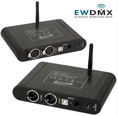 Elation Pro Lighting EWDMX-SYSTEM Wireless DMX Transmitter and Receiver System EWDMX-SYSTEM