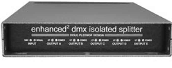 Doug Fleenor Design 125EE-FT DMX Enhanced Isolation Amplifier And Splitter, 1-Input Feed Through, 5-Outputs