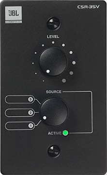 JBL CSR-3SV-BLK Wall Plate With Source Selector, For CSM32, Black