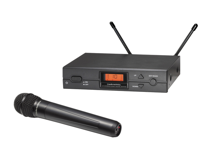 Audio-Technica ATW-2120b Wireless Handheld Cardioid Dynamic Microphone System, Frequency Band: I ATW-2120BI
