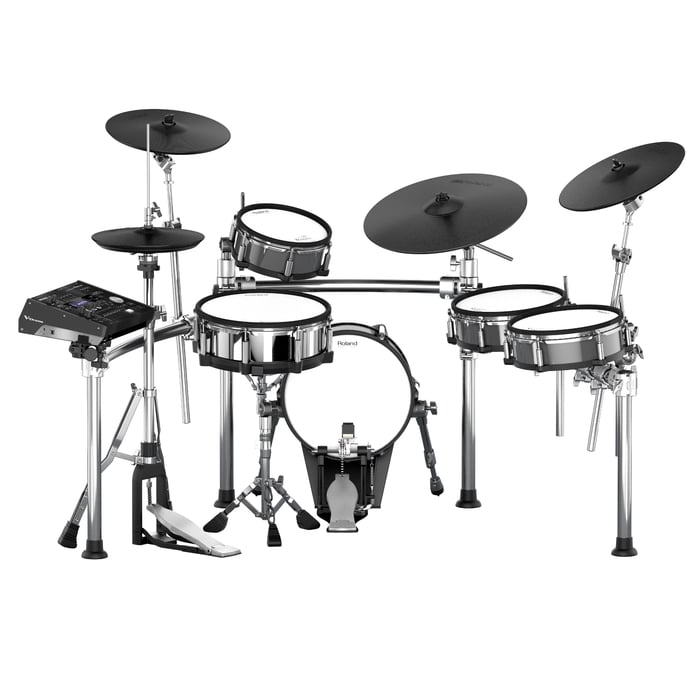 Roland V-Drums TD-50KV-S 5-piece Electronic Drum Set With Mesh Heads, 4 X Cymbals, And TD-50 Module