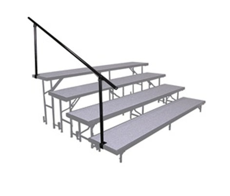 National Public Seating SGR4L Side Guard Rail For 4-Level Risers