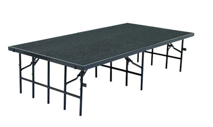 National Public Seating S3616C Stage With Carpeted Surface, 36"x96"x16"