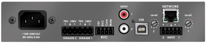 Stewart Audio DSP100-2-CV 2-Channel DSP-Enabled Amplifier, 2x100W At 70V/100V