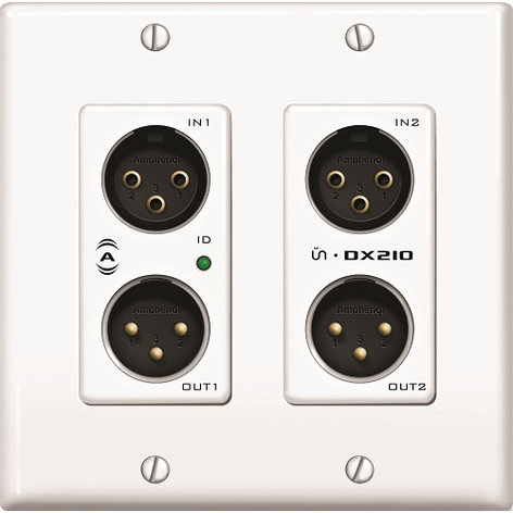 Attero Tech UNDX2IO-B-U 2x2 Channel 2 Gang US Wall Plate with XLR I/O, PoE, Black UDP 3rd Party Control UNDX2IO-B-U