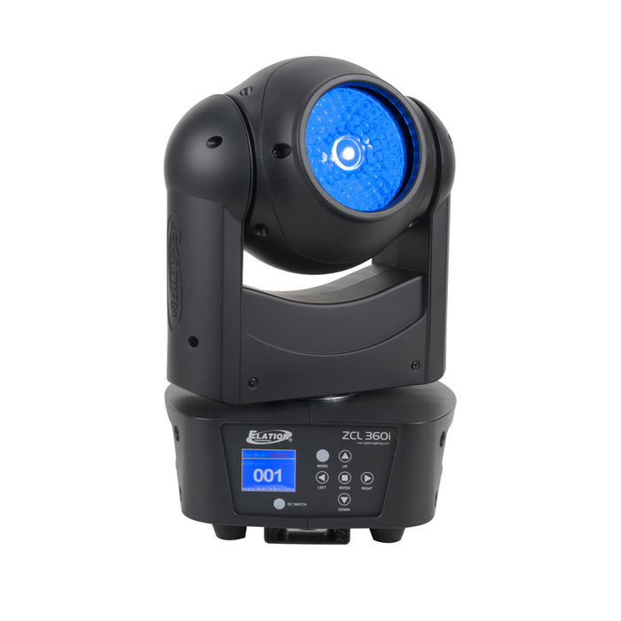 Elation ZCL 360i 90W RGBW LED Moving Head Beam Fixture With 360 Degree Pan / Tilt Rotation And Zoom