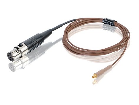 Countryman E6CABLEC-NC-DURAMAX Replacement Snap-On Cable for the E6 and E6i Duramax EarSet Microphones, Cocoa, Pigtail Leads E6CABLEC-NC-DURAMAX
