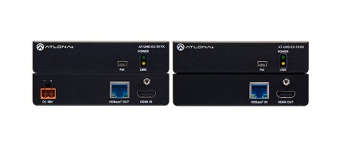 Atlona Technologies AT-UHD-EX-70-KIT 4K/UHD HDMI Over HDBaseT TX/RX with PoE AT-UHD-EX-70-KIT