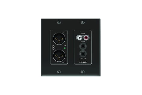 Attero Tech UND3IO-B-U Dante Wall Plate, Black, UDP UND3IO-B-U