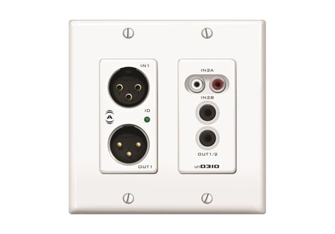 Attero Tech UND3IO-W-U Dante Wall Plate, White, with UDP UND3IO-W-U
