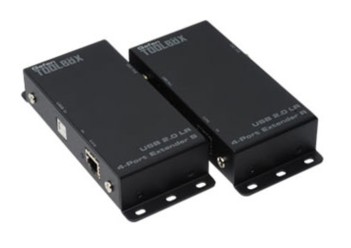 Gefen Inc GTB-USB2.0-4LR-BLK GefenToolBox USB 2.0 LR 4-Port Extender, Black GTB-USB2.0-4LR-BLK