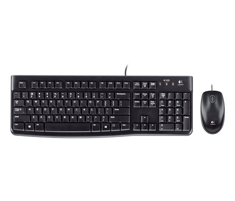 Logitech KBCLOGDTMK12 MK120 Desktop Keyboard & USB Mouse