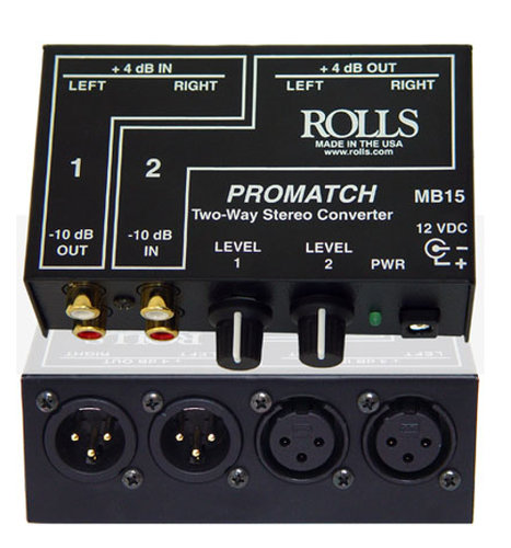 Rolls MB15b Stereo RCA To Balanced XLR Converter