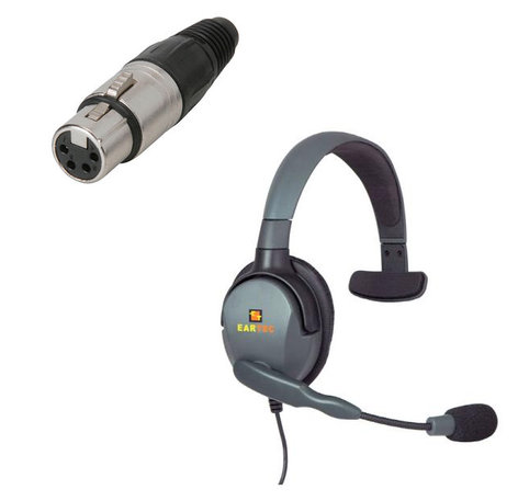Eartec Co MXS4XLR/F Headset, Max 4G Single, 4Pin XLR Female MXS4XLR/F