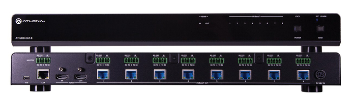 Atlona Technologies AT-UHD-CAT-8 4K/UHD 8-Output HDMI to HDBaseT Distribution Amplifier AT-UHD-CAT-8