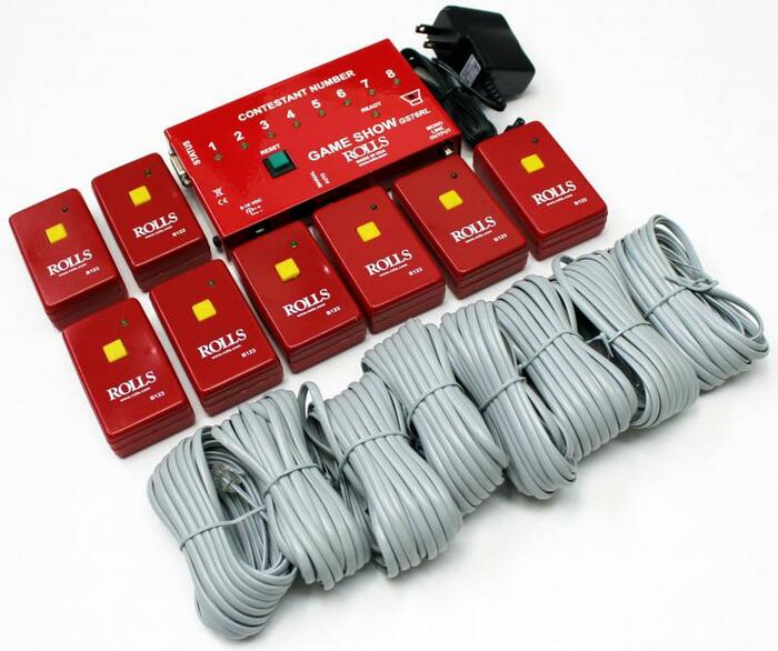 Rolls Game Show GS76RL Game Show Controller with 8 Remotes, 8 Cords, and Carrying Case GS76RL