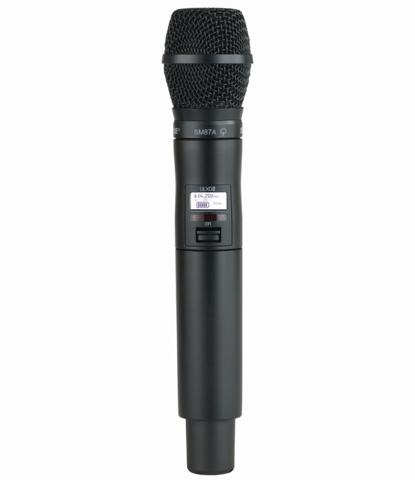 Shure ULXD2/SM87-V50 ULX-D Series Digital Wireless Handheld Transmitter With SM87 Mic, V50 Band (174-216MHz)