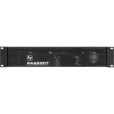 Electro-Voice PA2250T 2-Channel Power Amp, 2 x 250 Watts @ 4 ohms, 70/100V, 2RU PA2250T