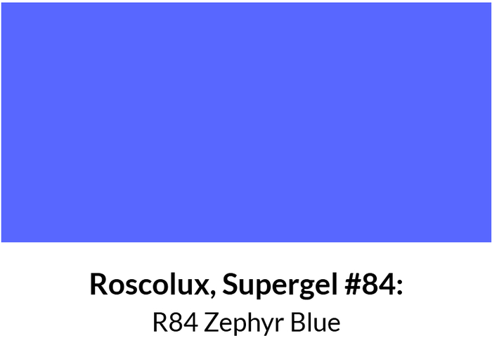 Rosco Laboratories R84 Zephyr Blue Supergel 20" x 25ft Gel Roll 84-ROLL