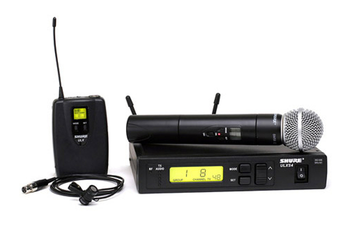 Shure ULXS124/85-G3 ULX-S Series Single-Channel Wireless Mic System With WL185 Lavalier And SM58 Handheld Combo, G3 Band (470-506MHz)