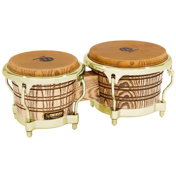 Latin Percussion LP793X LP Galaxy Giovanni Series Wood Bongos, Gold Hardware