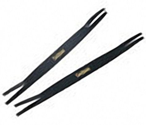 Sabian 61002 Pair of Leather Cymbal Straps in Black/ Gold 61002