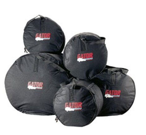 Gator GP-FUSION-100 Padded Drum Bag Set: 18x22, 9x10, 10x12, 12x14, 5.5x14