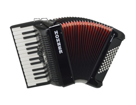 Hohner Bravo II 48 48-Key Chromatic Accordian in Red BR48R-N